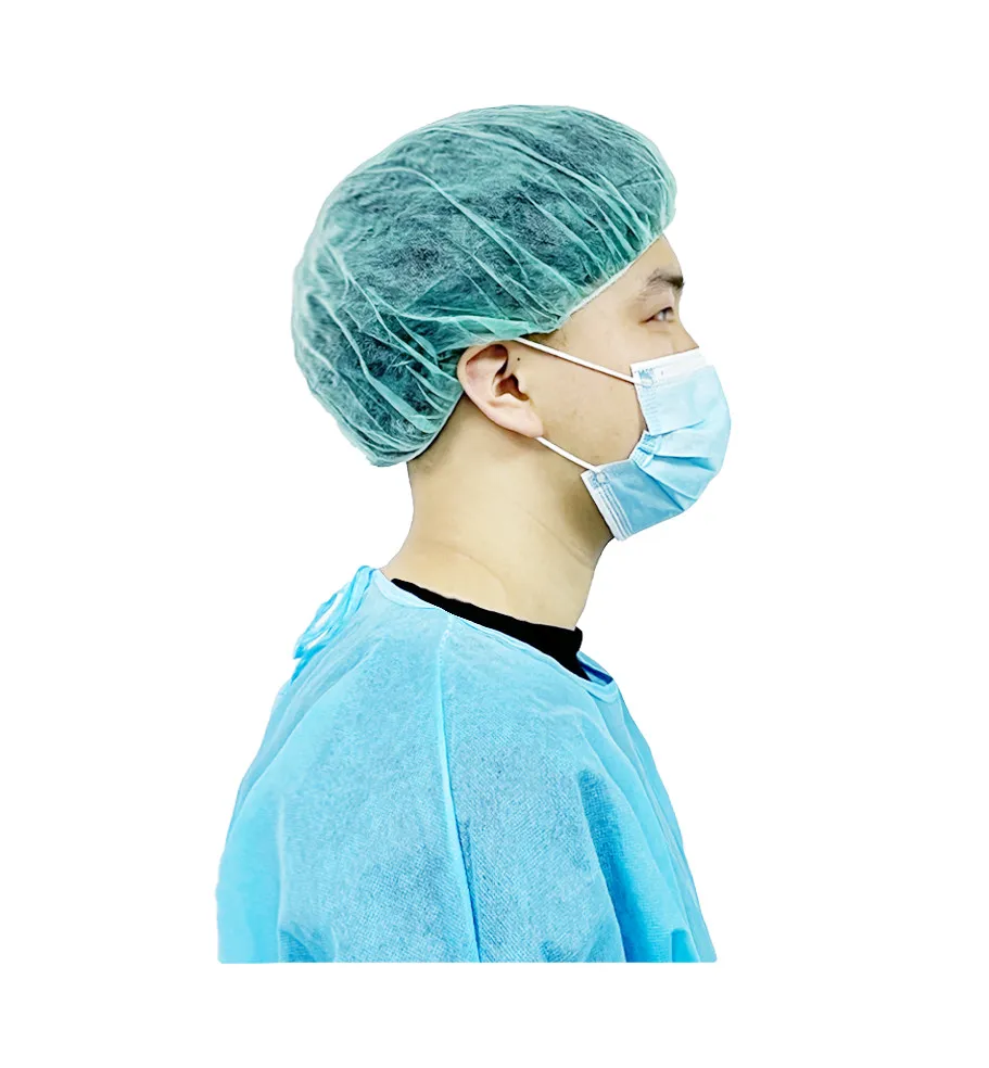 Head 21 Inch Food Service Green PP For Hood Hairnet Safety Non Woven Medical Net Surgical Hair Mop Disposable Mob Clip Cap