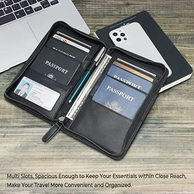 Travel Wallet Passport Holder Passport Case, Leather Passport Wallet for Men