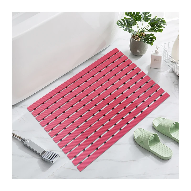 Hot Sale Transparent Grey 40X16Inch Bath mat Non-slip Shower Bathroom Mat