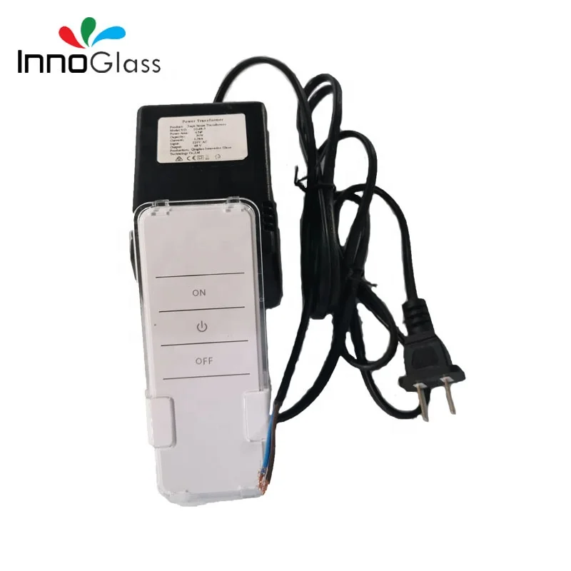 INNOGLASS 50W 100W smart glass film Transformer with normal remote  switch+Phone App Electronically controlled power with remote