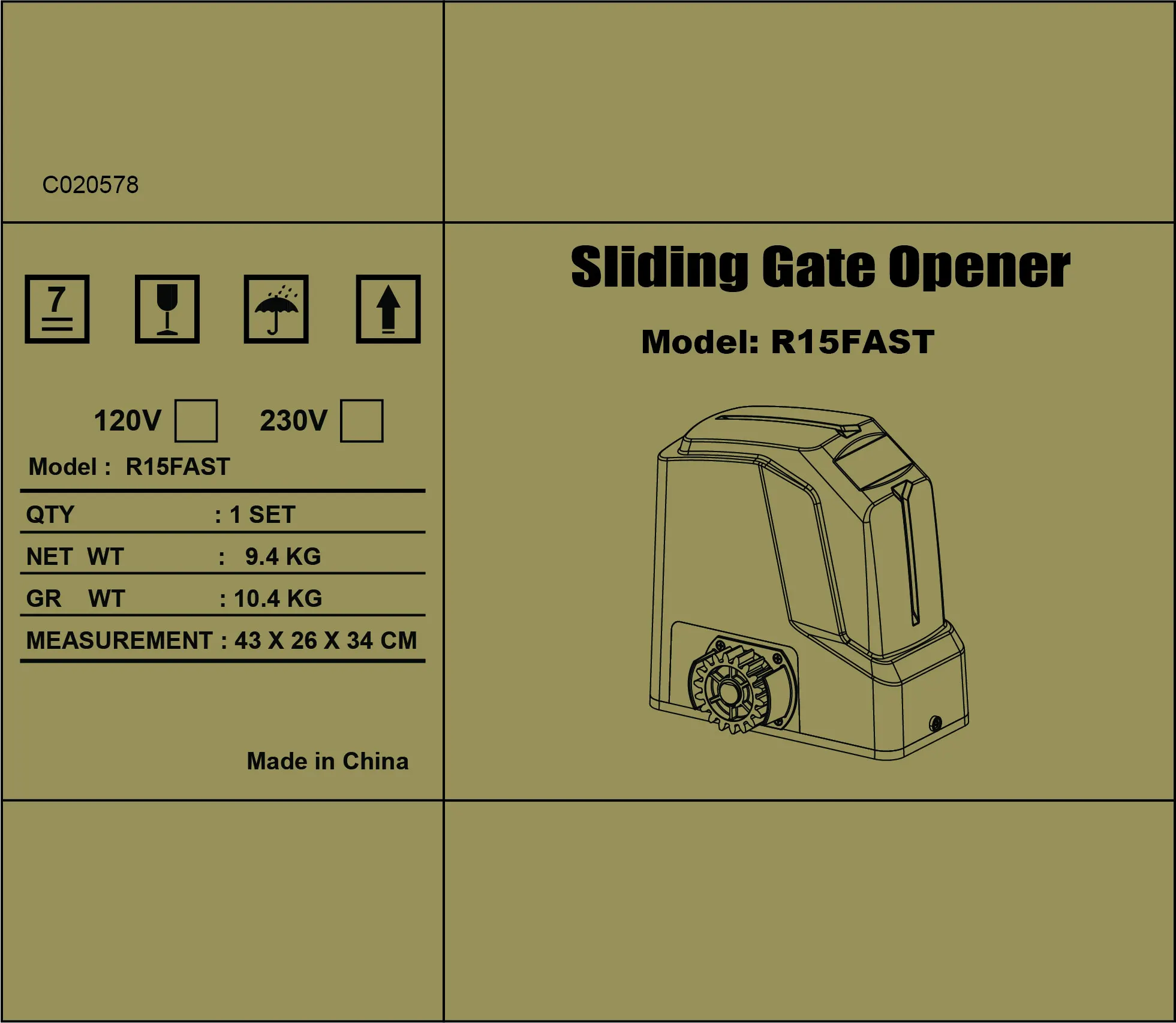 Manufacturer OEM Service 1300KG Sliding Door Motor with Gear Rack and Pinion WIFI Sliding Gate Opener Operator