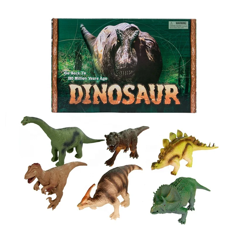 Plastic 3D Diy Play Set Collection Animal Dinosaurs Models Toys for Kids