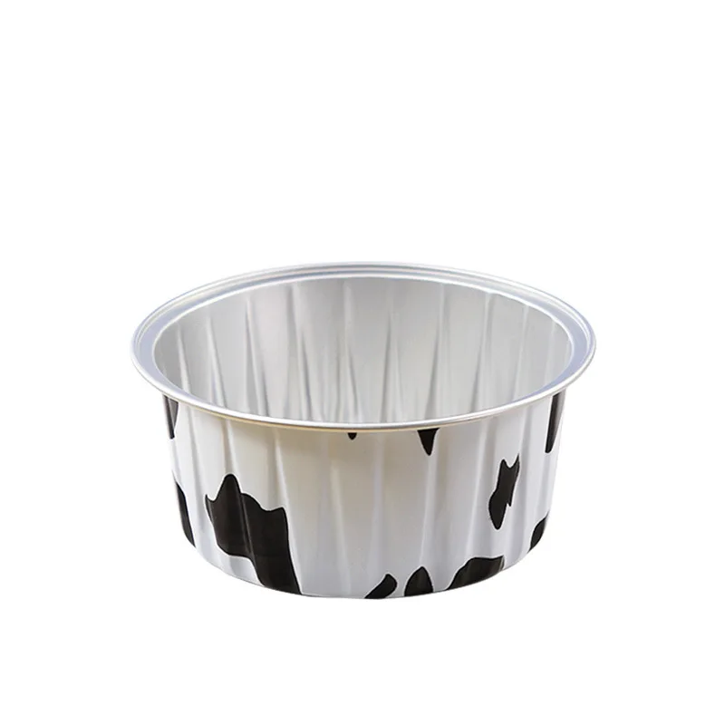 Aluminum Foil Muffin Cupcake Ramekin 4oz Cups with Lids Disposable