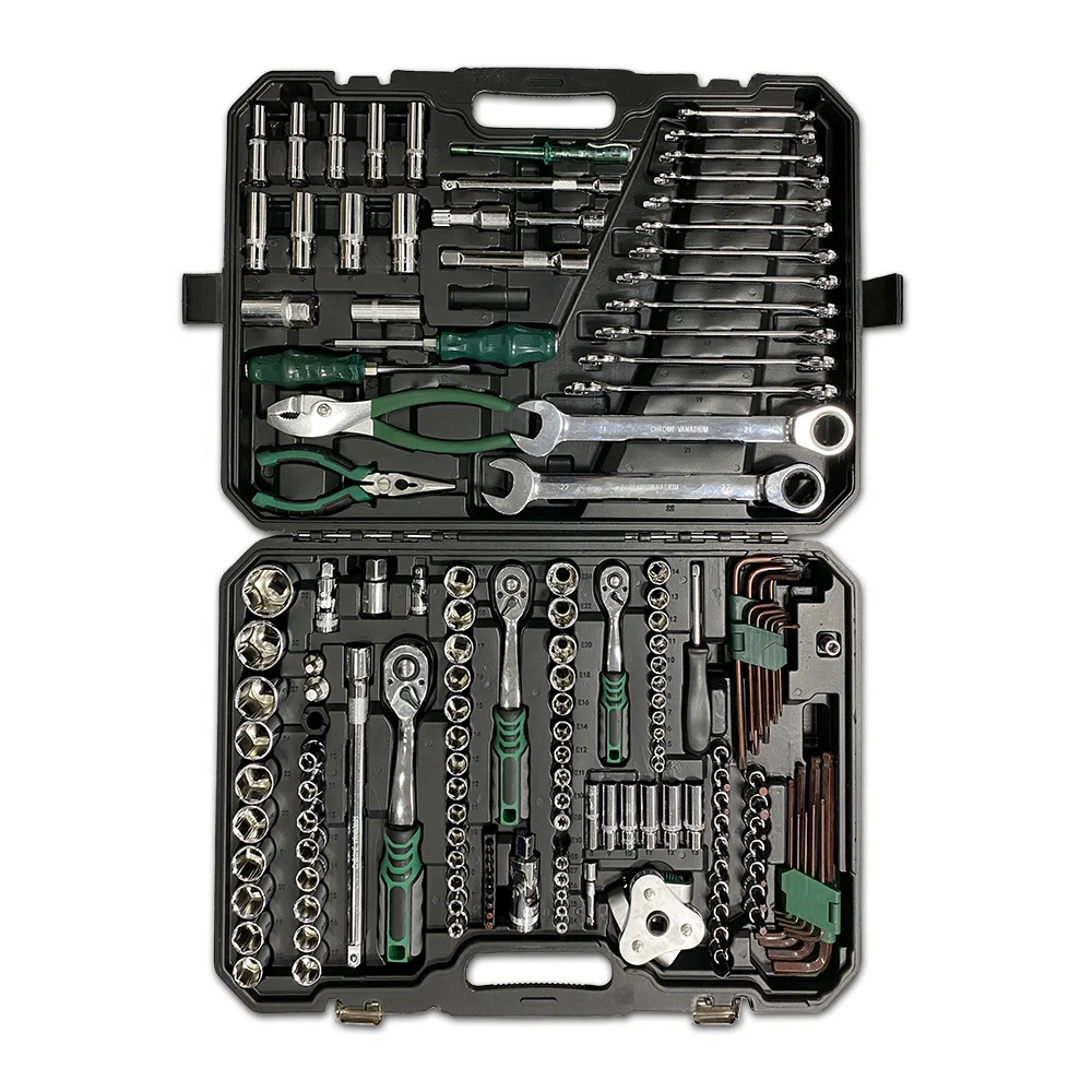 161 pieces socket wrench set hardware tools kit with mirror polished surface