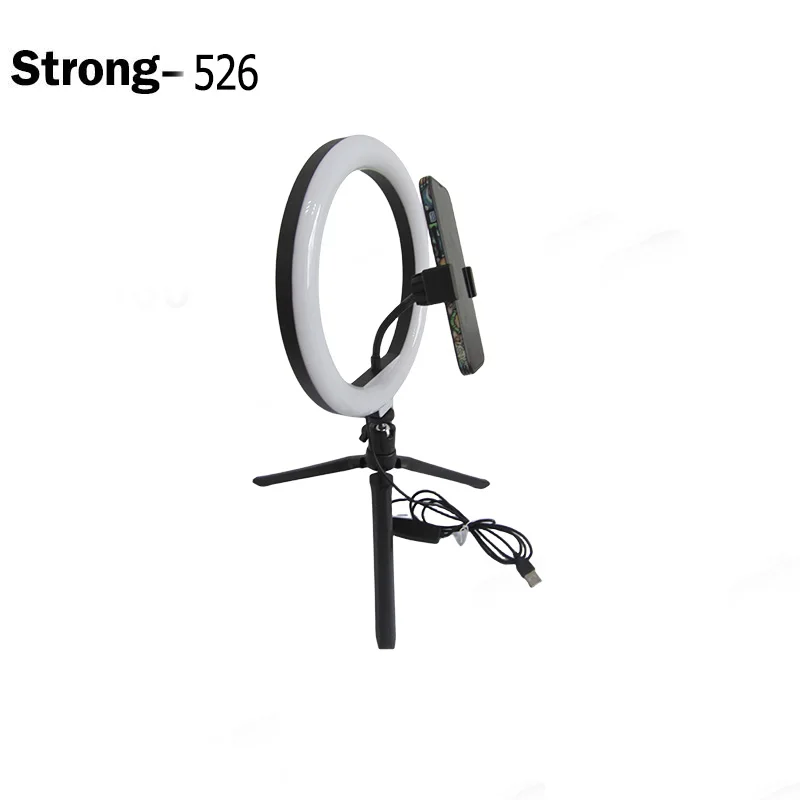 professional factory COB flashlight with plastic phone bracket Ten inch ring fill light MIL light in studio USB charging