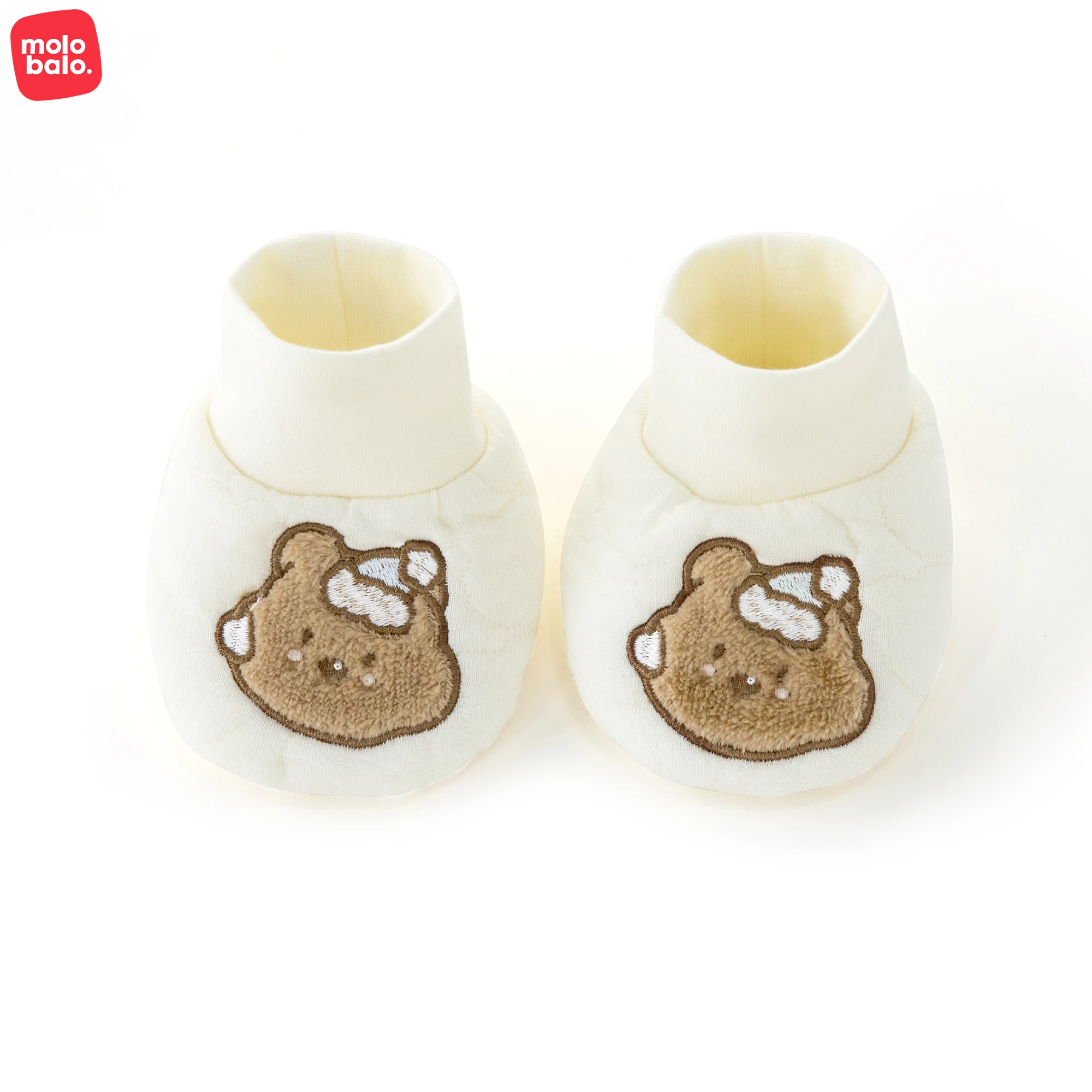 Wholesale Unisex Solid Color Knitted Organic Cotton Infant Baby Socks Ribbed Baby Booties