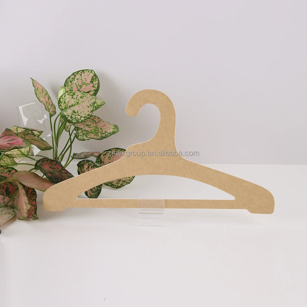 custom hotel Shop Eco-friendly clothes skirt dress hangers recycled cardboard paper scarf hanger with logo