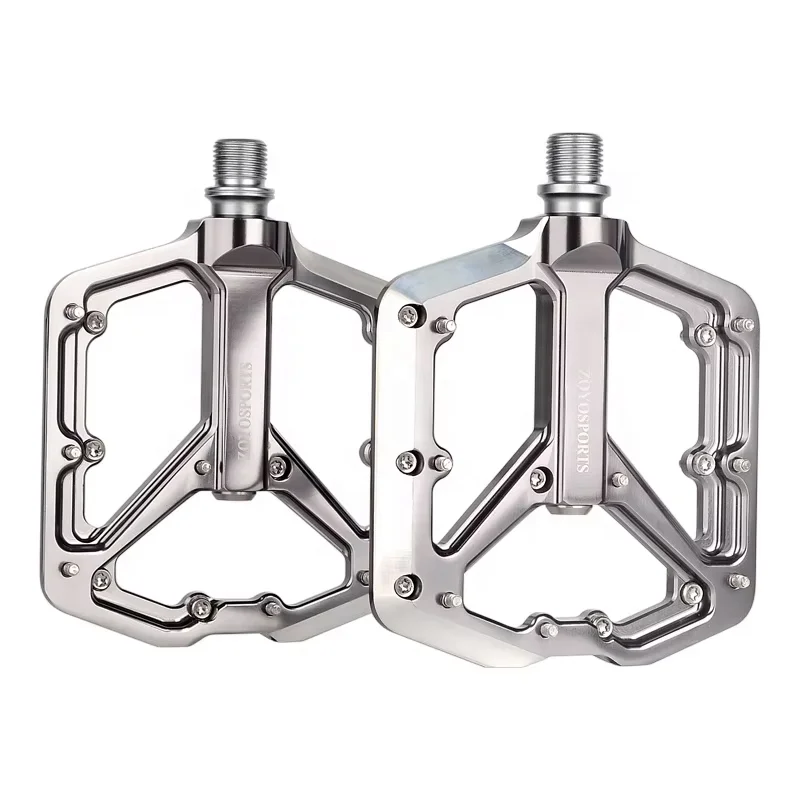 Guaranteed Silver Widen Tread Surface Waterproof MTB Road Bicycle Parts lightweight CNC Aluminium Alloy roof adult Bike Pedal