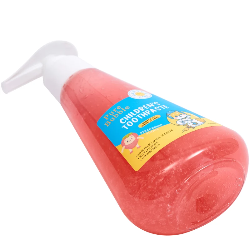 Custom Premium 150mL Fluoride Free Strawberry Flavoured Probiotic Pump Liquid Kids Toothpaste Manufacturer