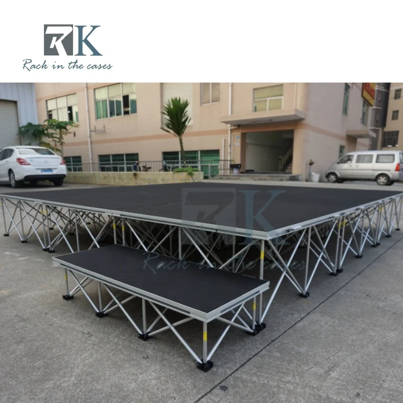 Mobile Folding 40cm H secure stage platform aluminum dance wedding stage