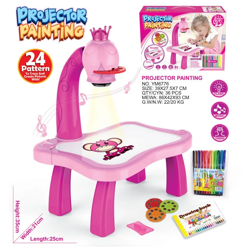 COMEMOIR Amazon hot selling drawing board projector drawing toys projector painting kids other toys & hobbies