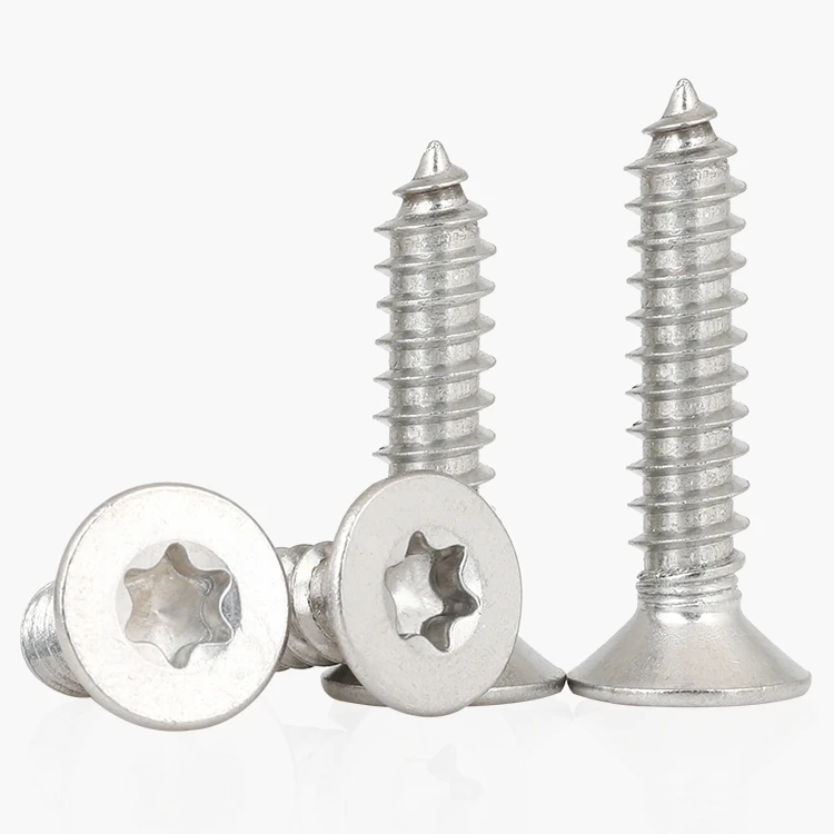 Wholesales stainless steel M5 M6 Countersunk Torx head Self Tapping screws torx slotted flat head screws