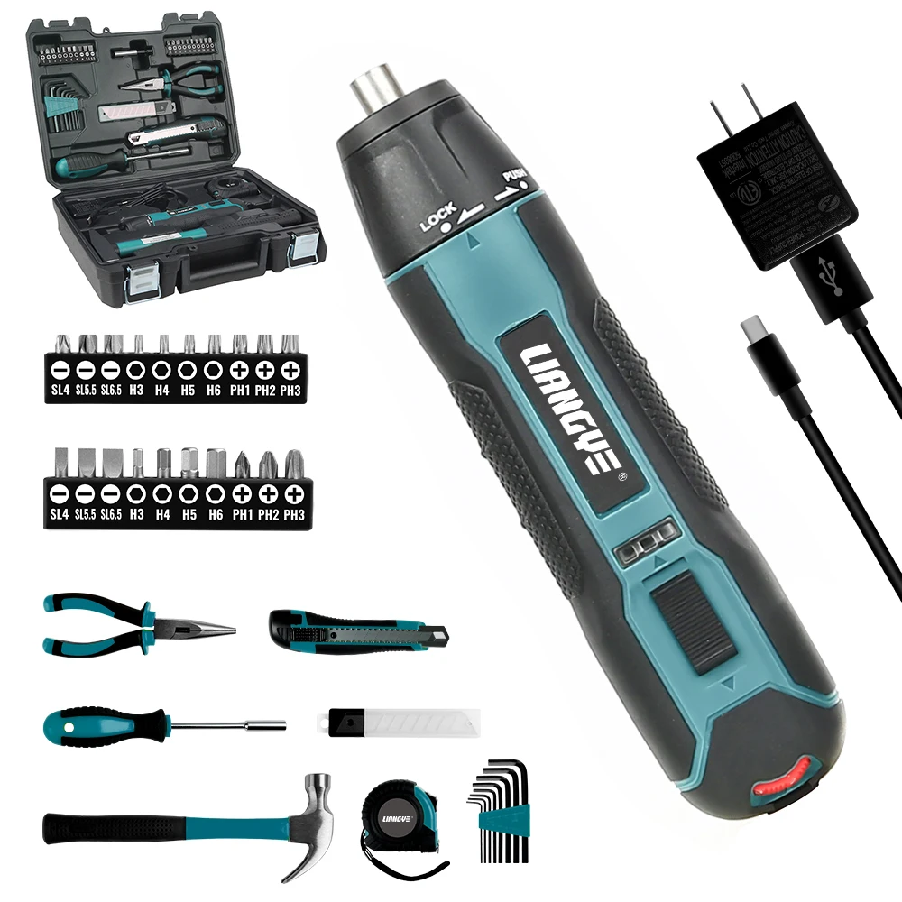 Auto Center Household Hand Tool Kit 20V Drills Blade Car Tire Repair Tool Sets Case Package OEM Customizable Reach GS Certified