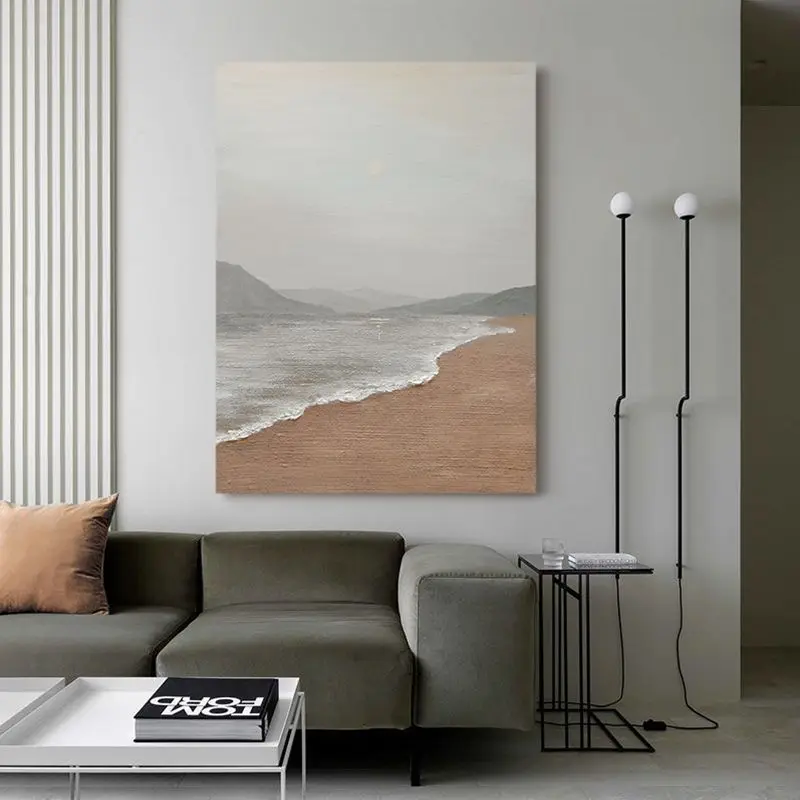 Paintings and Wall Arts Indian Beauty Scenery Wall Hanging Abstract Arts Oil Painting Hand Painted Wooden Frame Modern Wall Art