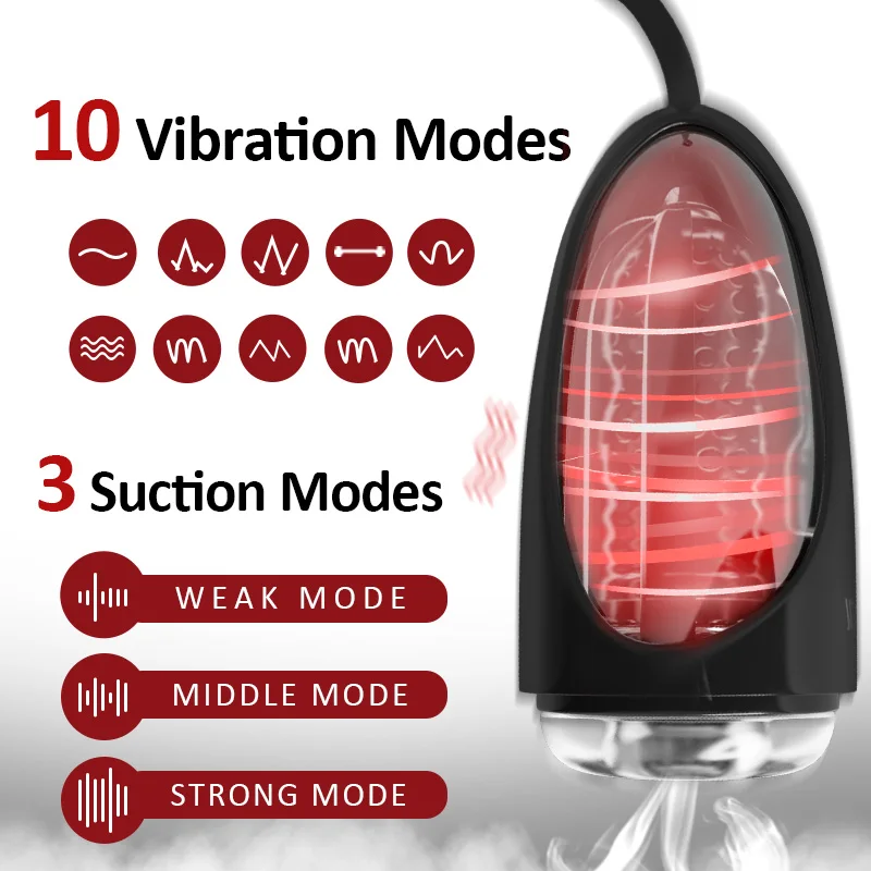 Automatic Electric Male Msturbator Cup Sex Toys Heated Penis Sucking Massager Masturbator Vibrator