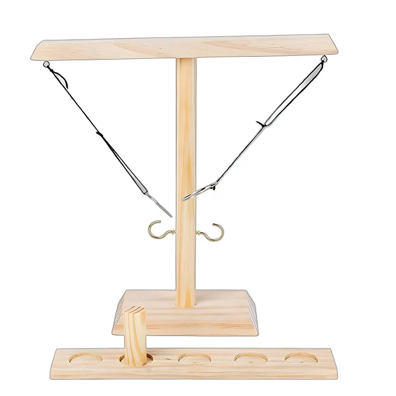 Wooden Ring Toss Game Toss Hook Fast-paced Board Games Kids Toys for Children Adult Family Interactive Party Game