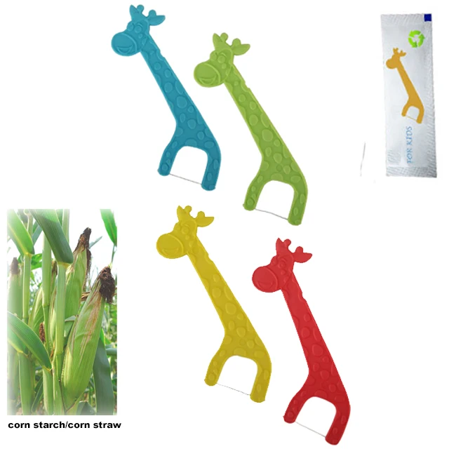 Bulk Personalized Eco Friendly Flosser Vegan Silk Tooth Nylon Dental Floss Pick For Kids
