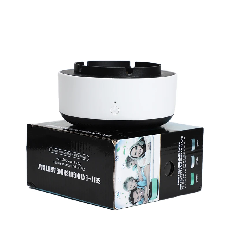 New Cheap Custom Logo Portable Ashtray for Cigarette Smoking Chargeable Ashtray Air Purify Smokeless Ashtray