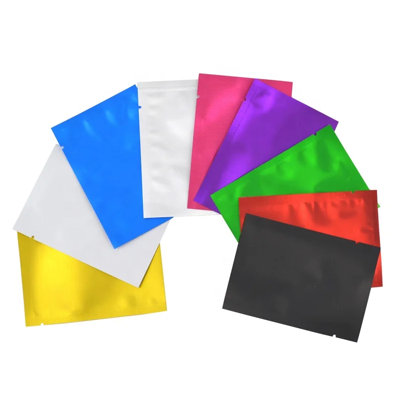 Matte Colorful Bags Logo Printed Heat Sealable Smell Proof Foil Bags Cosmetics Coffee Black Mylar Cigar Custom Foil Bags b
