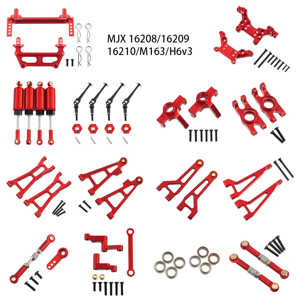 High Performance Metal Multi Type Upgrade All Kinds Kit For MJX 1/16 RC Car 16208 16209 16210 H6V3 M163 Spare Parts