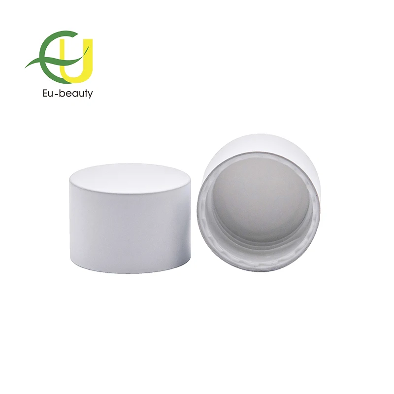 High quality matt white metal screw cap 24/410  for cosmetic liquid