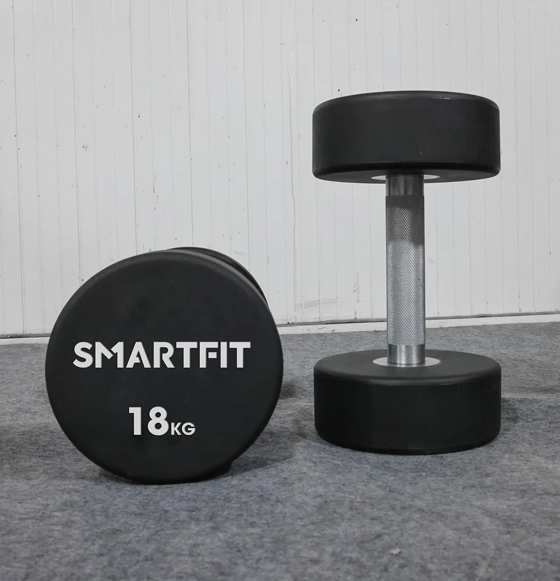 Smartfit Commercial PU Dumbbell Set Gym Fitness Equipment Urethane Round Dumbbells