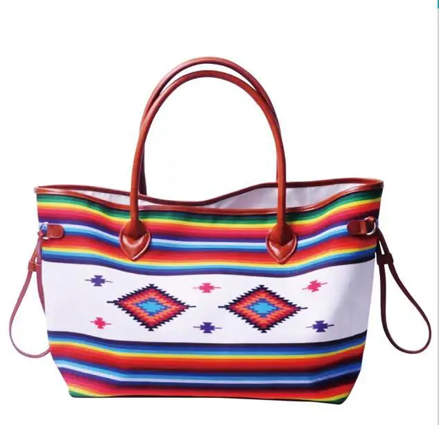 New Wholesale Samoan Tribal Handbag Set Embroidery Print Stripe Ladies Aztec Ethnic Tribal Crossbody Bag Polynesian Tribal Bags