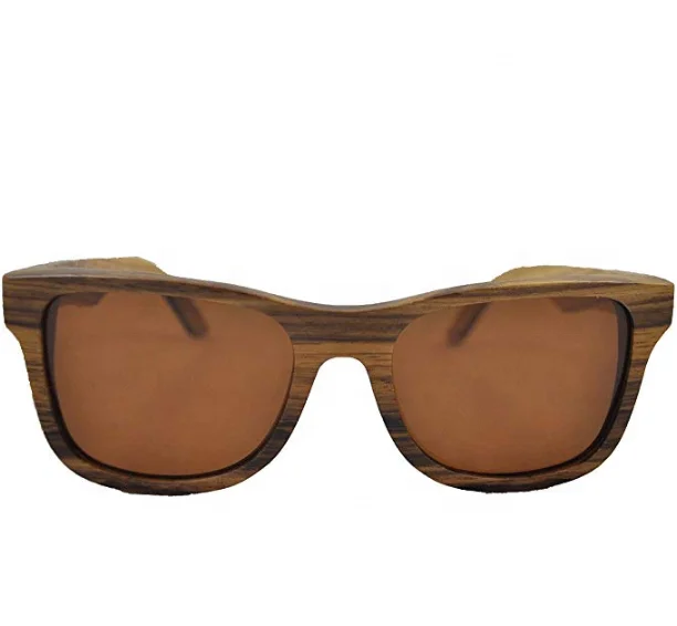 Hot sale cheap trendy rectangle bamboo wooden sunglasses with custom logo