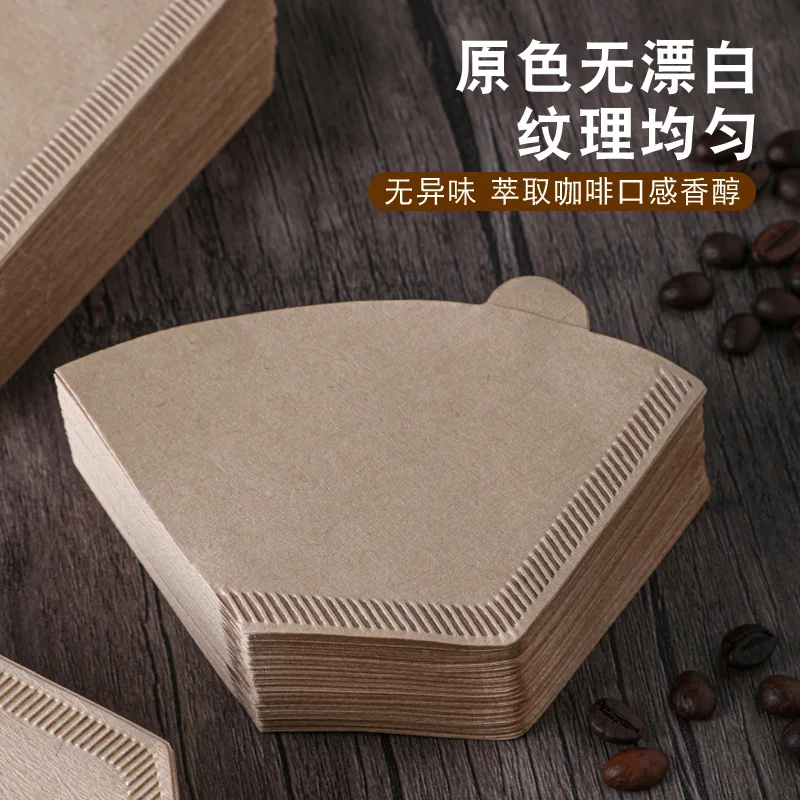 100pcs Disposable Coffee Cone Paper Filters for  Coffee Maker