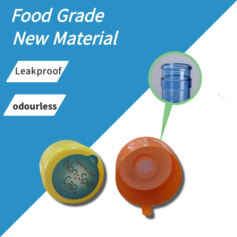 Premium 55mm 5-Gallon PE Non-Spill Caps - Perfect Fit for Gallon Bottles Durable Lids & Closures at Competitive Prices