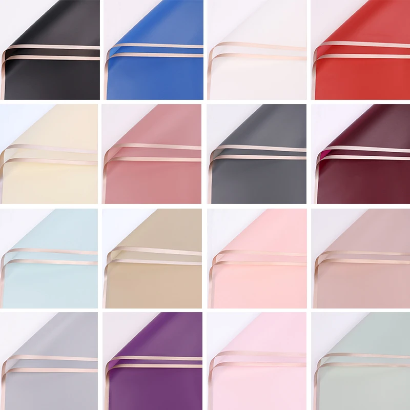 Translucent Gold Edge Waterproof Diy Gift Packaging Bouquet Korean Flower Wrapping Paper