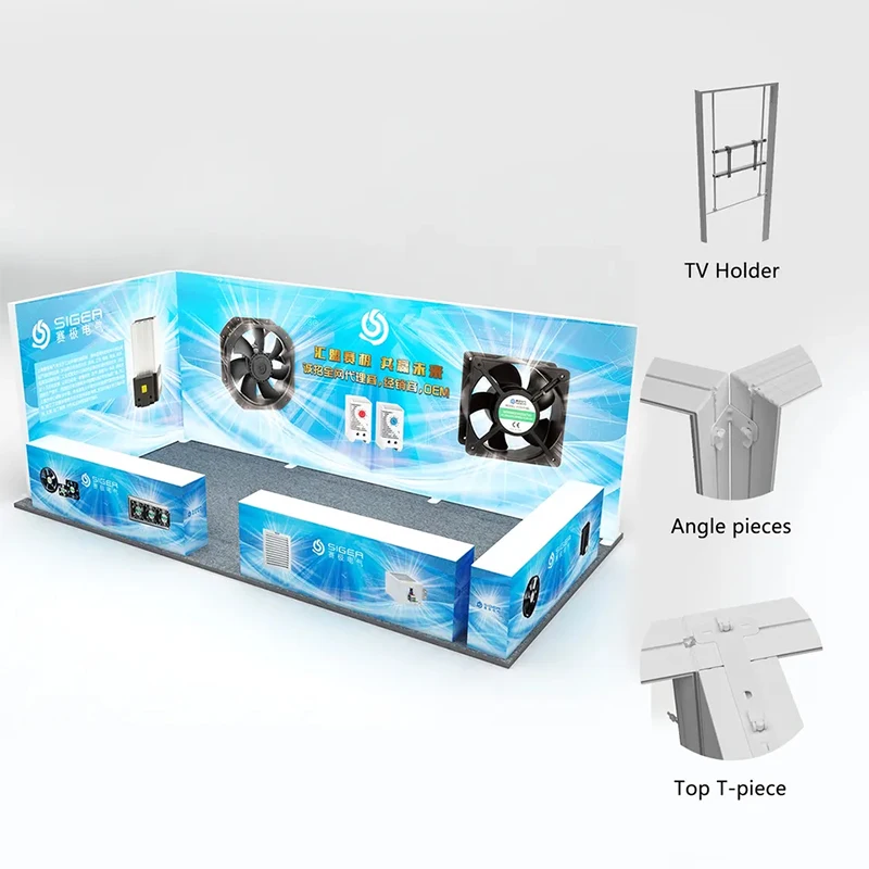 TianLang Led Light Box Frame Portable Trade Show Booth Curved Led Light Box Stand Trade Show Display Booth