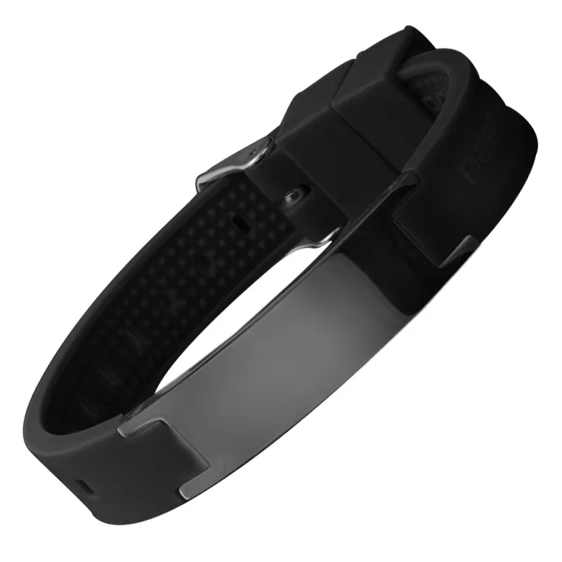 Hottime 4 in 1 Bio Elements Energy 316L Stainless Steel Silicon Bracelet