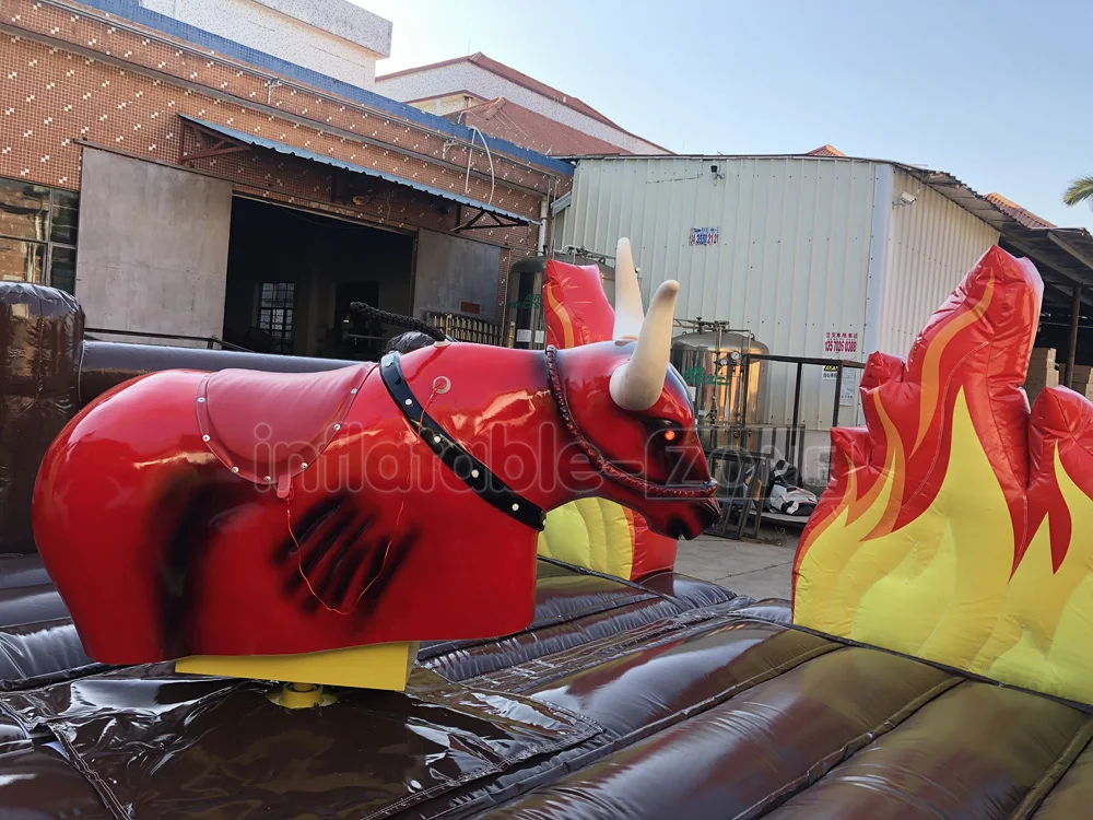 Commercial electric bullfighting flame matching inflatable mechanical bullfighting competition For Sale