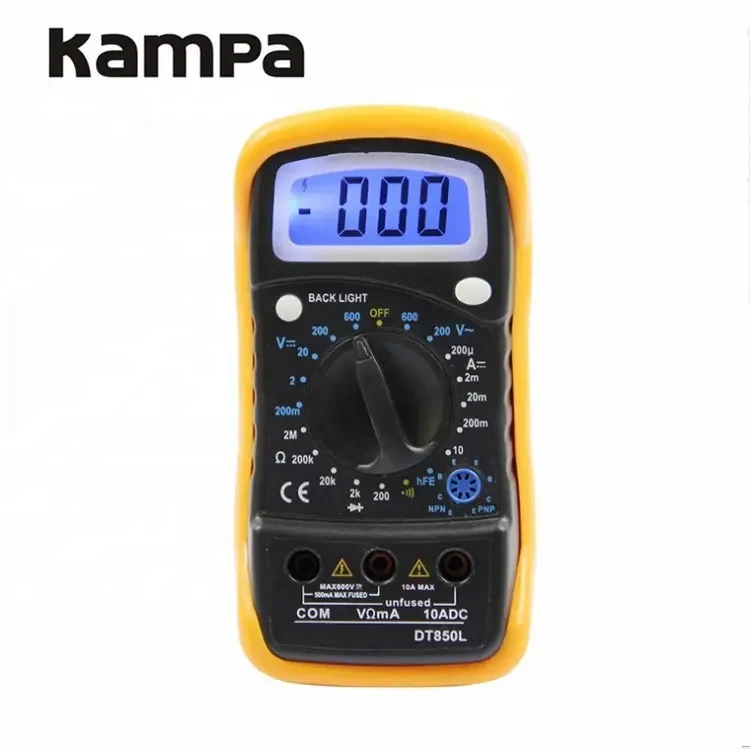 Kampa high quality Durable Digital Voltmeter Ammeter Ohmmeter Multimeter Volt AC DC Tester Meter