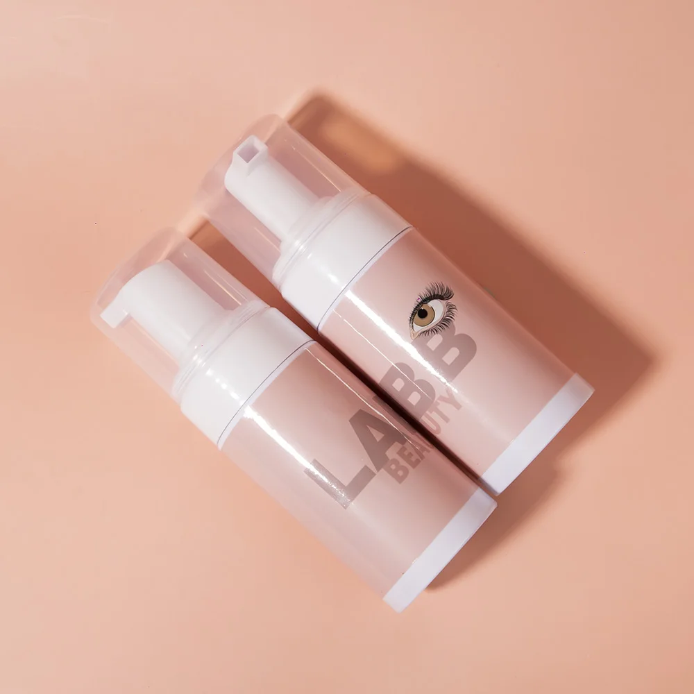 Wholesale Lash Foam Cleanser Sample Vegan Foaming Cleaning Eyelash Foaming Custom Logo Eyelashes Shampoo with brush set