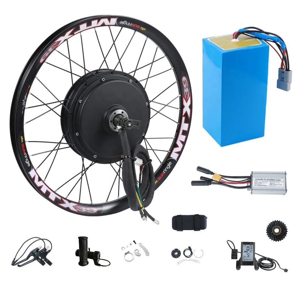 High Quality 3000w ebike conversion kit 48V 60V 72v 96v 3000w Direct Drive Electric Bicycle E Bike Rear Hub Motor kit