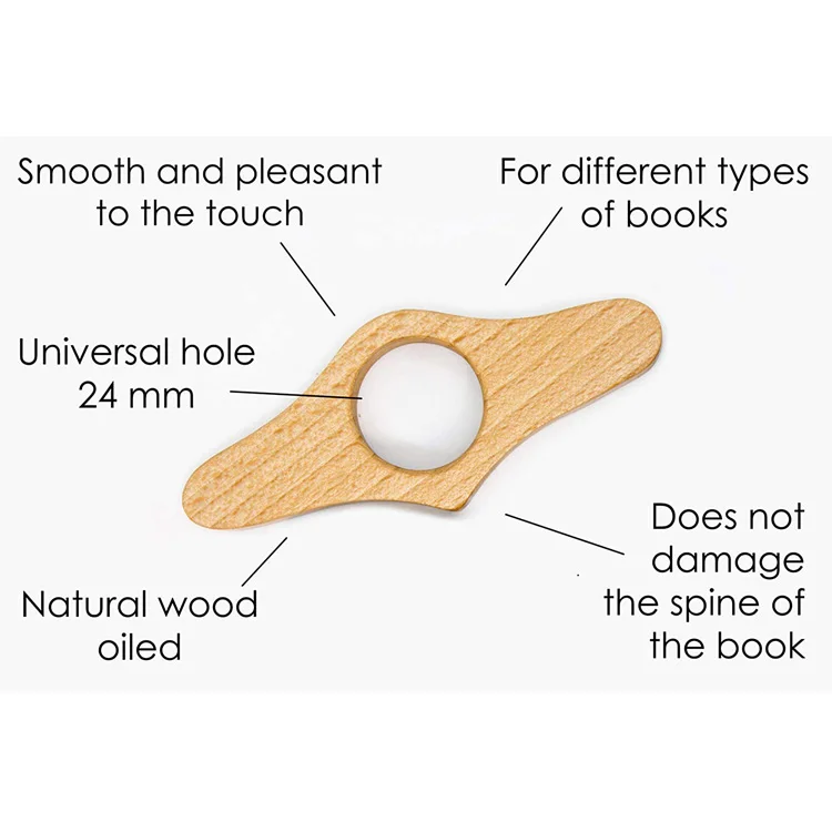 Gifts for readers Wooden thumb book page holder For reading card page