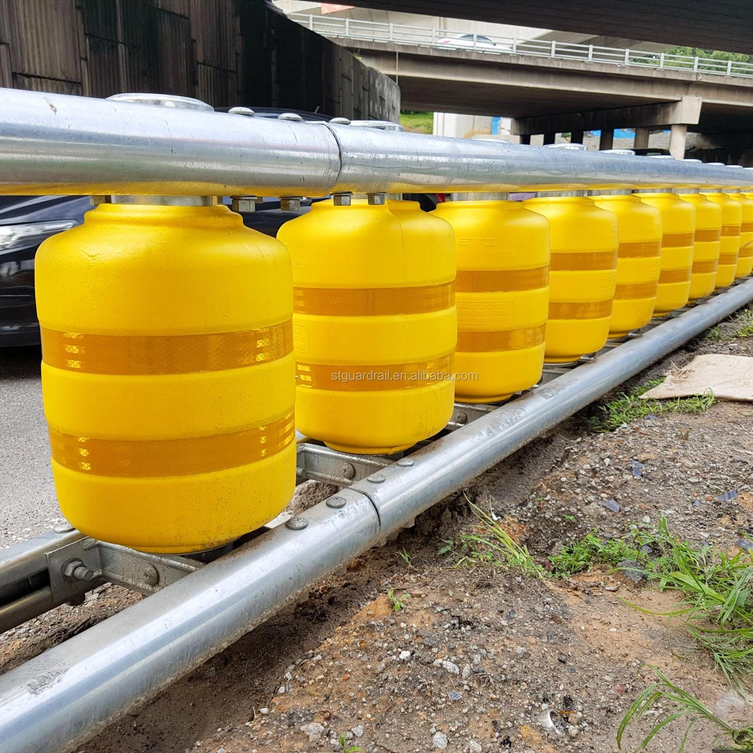 SHITENG Traffic Barrier PU EVA Roller 0.7m 1.0m distance Highway Guardrail Safety Roller Crash Barrier