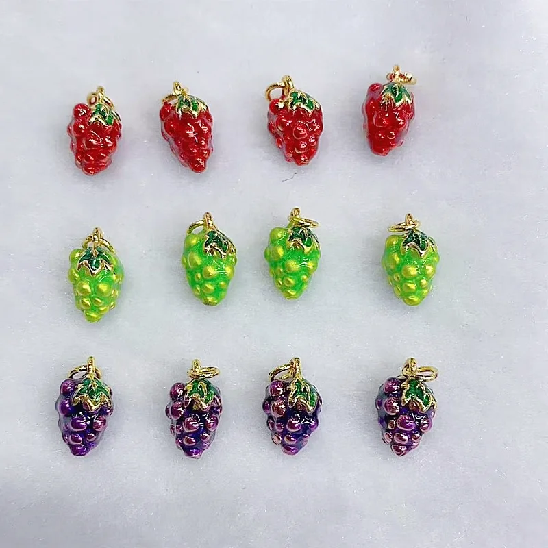 CH-LAP1216 Enamel purple grape pendant,gold plated red lip pendant, Christmas glove/bell pendant wholesale for jewelry making