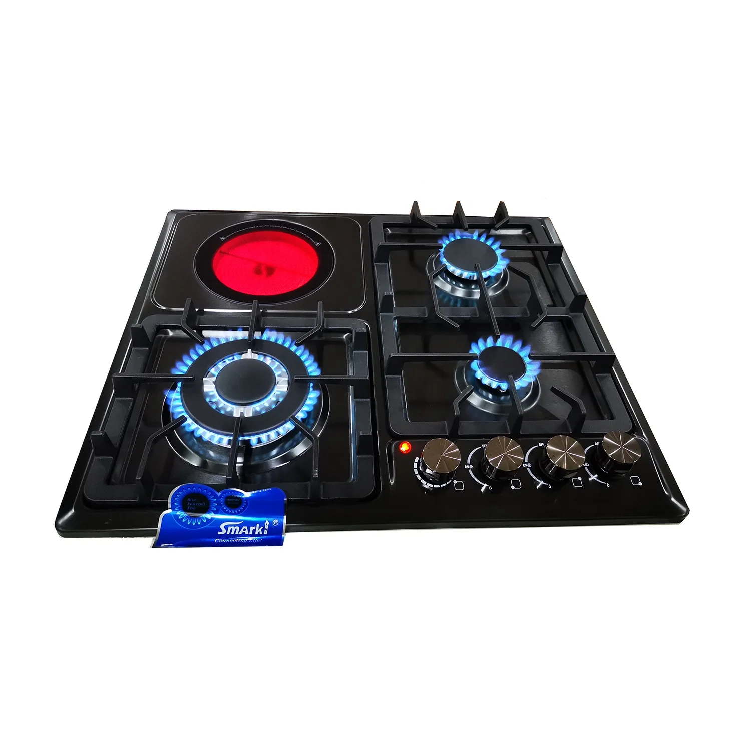 Combi 3 gas 1 electric hob, Stainless Steel Electrical Gas Cooktop, Electric Gas Mix Cooker SSE45921