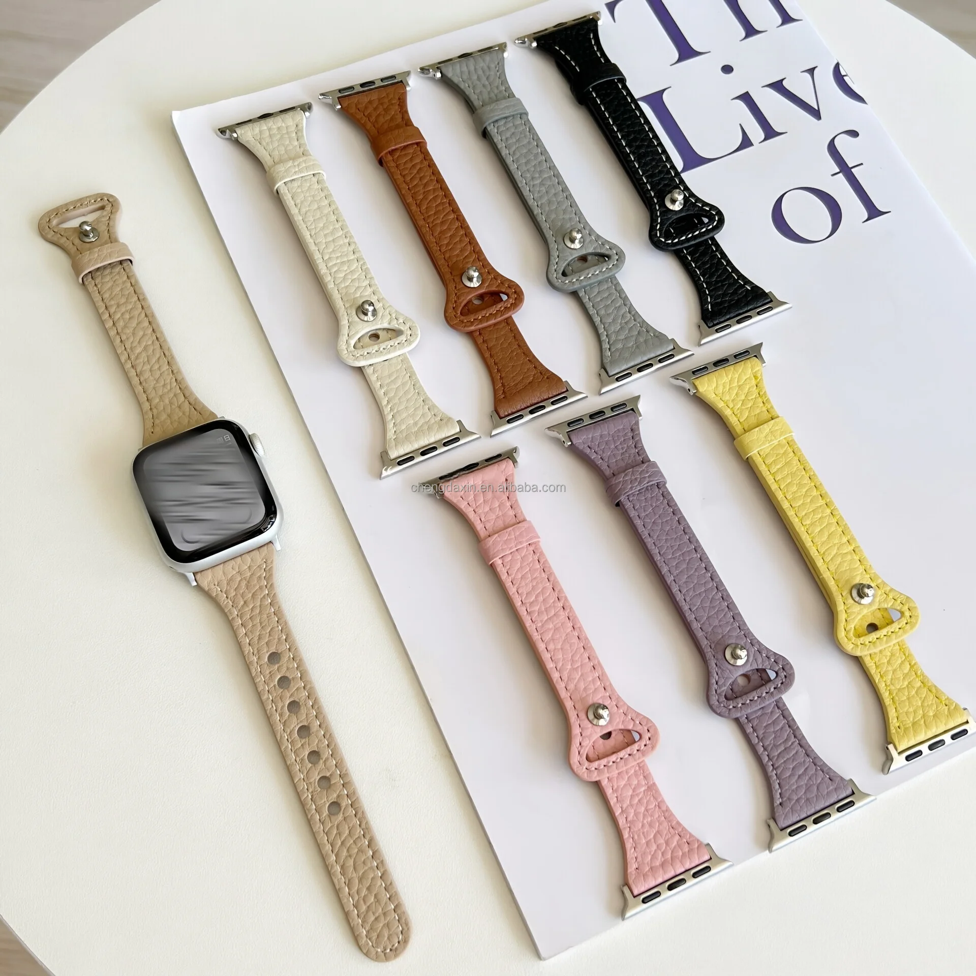 Модный полый кожаный ремешок для Apple Smart Watch сменный Браслет 38 мм 42 Iwatch 5 6 7 SE серии