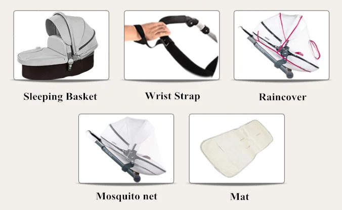 Hot Mom Fashion leather egg baby pram multifunction folding luxury travel baby stroller 3 in 1