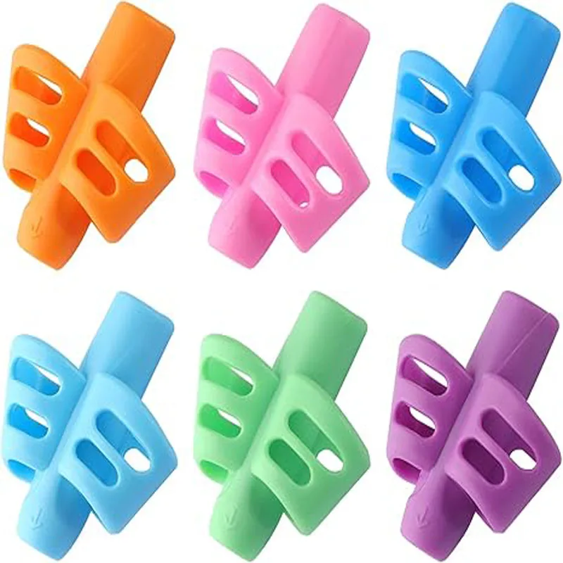 Factory Custom School Soft Silicone Pencil Grips Sets Pencil Grip Holder Gripper children Stationery Pencil Grips
