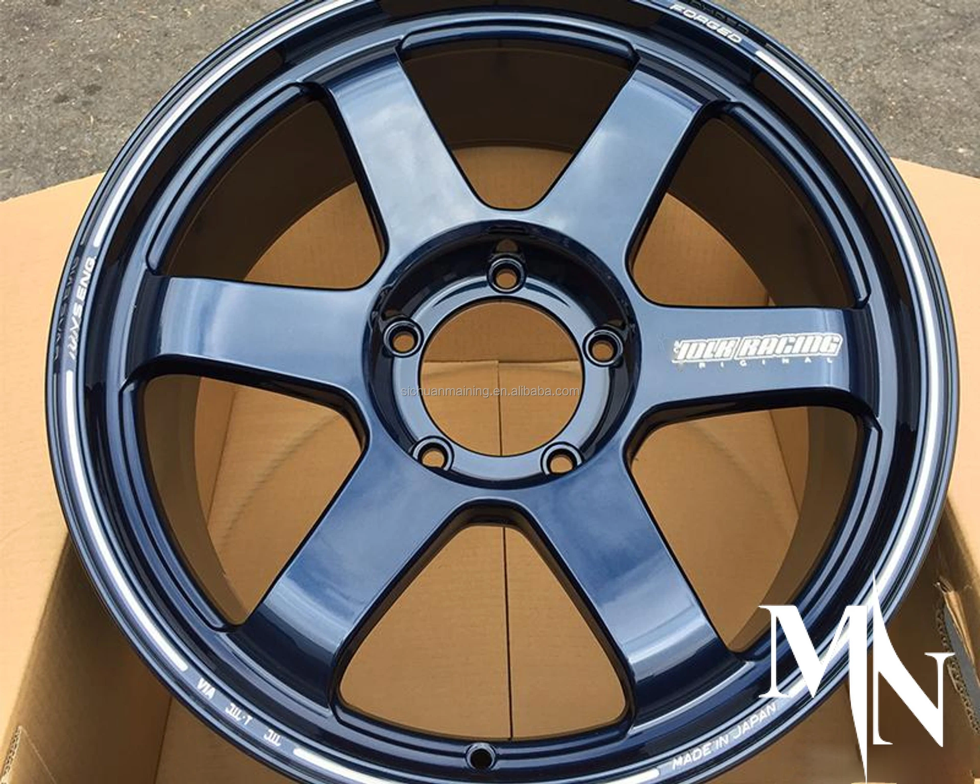 5x100 5x112 5x114.3  Mag Blue Forged Sport Rim TE37 Saga 15 16 17 18 19 20 Inch Forged Car Rims Wheels