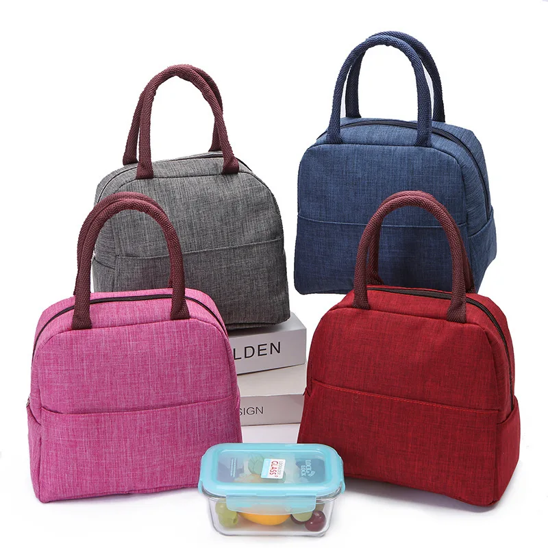 Wholesale Customized Insulated Lunch Bag with Carry Handle Waterproof Portable Picnic or Work and School Lunch Bag Custom Logo