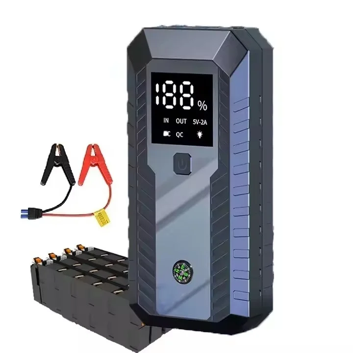 Car Battery Charger Starting Booster Device 800mAh Current Auto Emergency Tools With LED Smart Clamp Jump starter Power Bank