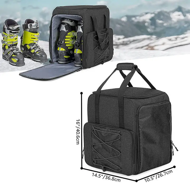Factory OEM OutdoorSki Boot Bag Heat Wheeled Snowboard Waterproof Ski Shoe Boot Helmet Backpack Bag for RoundTrip Boot Bag