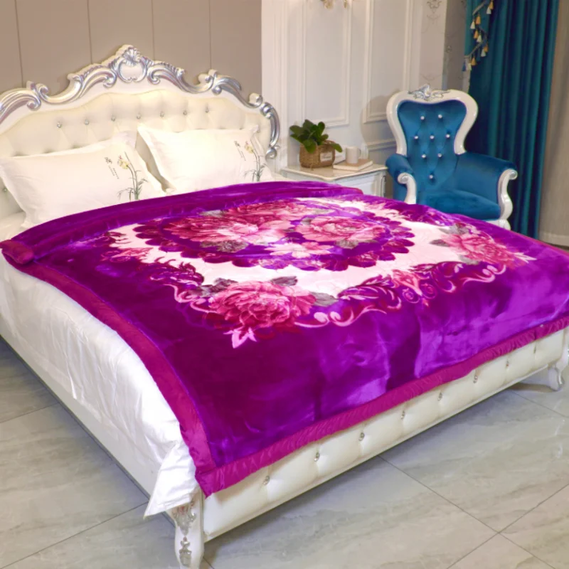 High Quality Moroccan-Turkish Style Oversized Blanket Personalized 100% Polyester Mink American Style Solid Factory Direct Sale