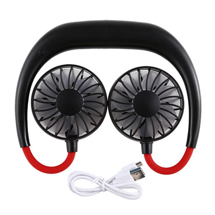 2022 Quality Assurance Fashion Outdoor Portable Rechargeable Neck Cooler Fan And Charger With Light